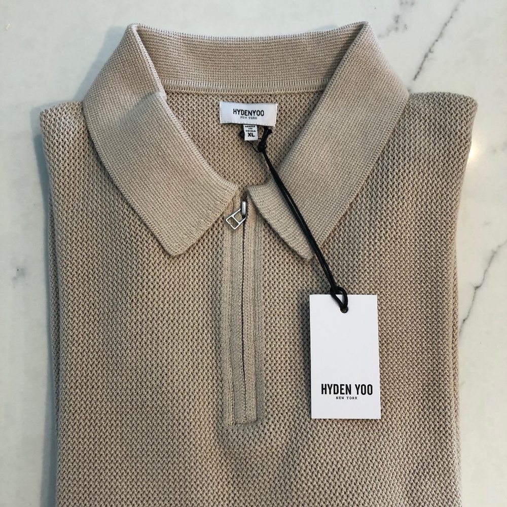Men's Hyden Yoo XL Beige Sweater